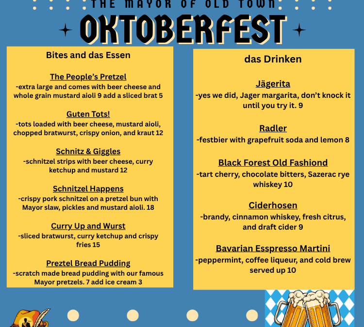 MAYORTOBERFEST All Month Long